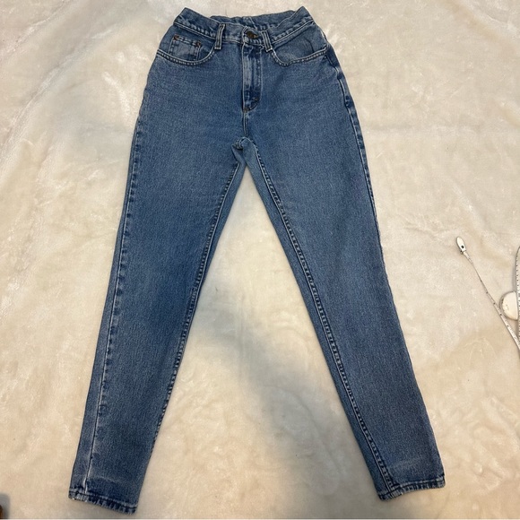 Vintage Lee Denim High Waist Mom Jeans USA Size 5 - Picture 2 of 14